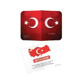 Kitap Bilgini Türk Bayraklı Karne Kılıfı