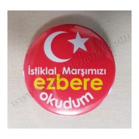 Mudu  İstiklal Marşı Rozeti 44mm