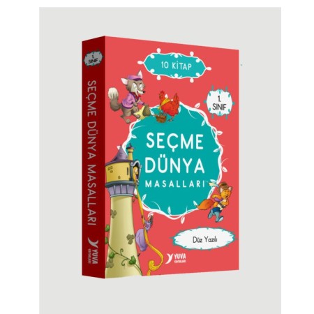 Yuva Yayınları Seçme Dünya Masalları 1.Sınıf 10 Kitap (Düz Yazılı)