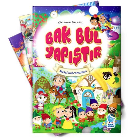 Damla Yayınları Bak Bul Yapıştır (3 Kitap) - Eğitici ve Eğlenceli Aktivite Seti