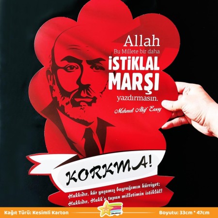 Özel Kesimli 12 Mart Afişi - Korkma