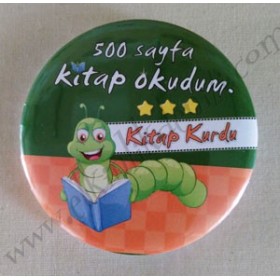 Mudu Kitap Kurdu Rozeti - 500 sayfa