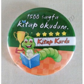 Mudu Kitap Kurdu Rozeti - 1500 sayfa