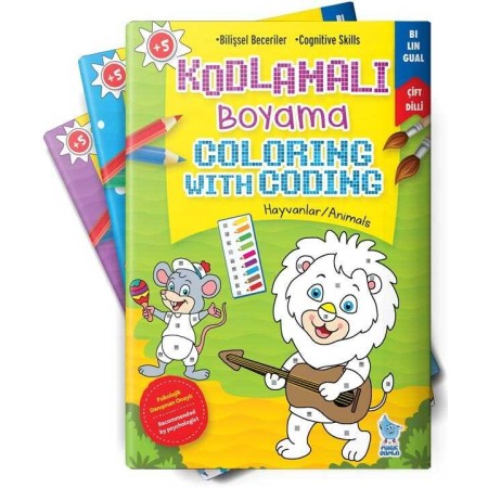 Damla Yayınları Kodlamalı Boyama (4 Kitap): Eğlenceli ve Öğretici Aktivite Seti