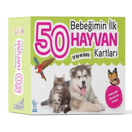 Damla Yayınları Bebeğimin İlk 50 Hayvan Kartları - Eğitici ve Renkli Kart Seti