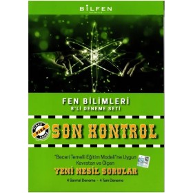 Bilfen Yayınları 8. Sınıf Fen Bilimleri Son Kontrol 8'li Deneme