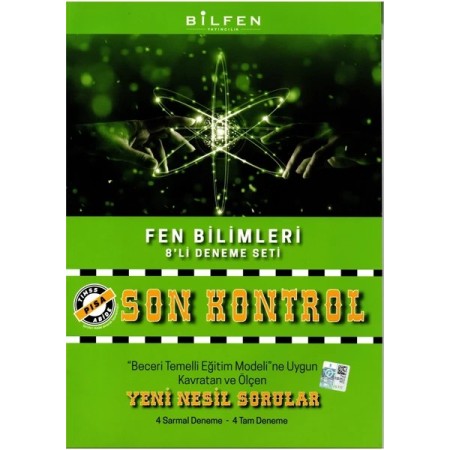 Bilfen Yayınları 8. Sınıf Fen Bilimleri Son Kontrol 8'li Deneme