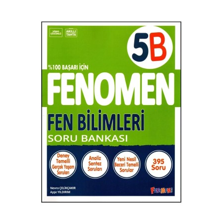 Fenomen Yayıncılık Fenomen 5. Sınıf Fen Bilimleri Soru Bankası (B)