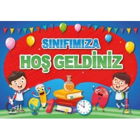 Mudu Sınıfımıza Hoşgeldiniz Afişi - Öğrenci Temalı