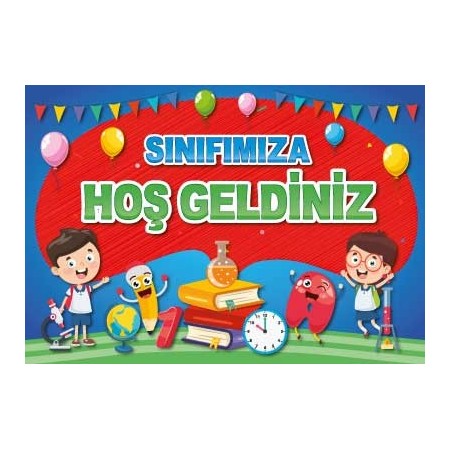 Mudu Sınıfımıza Hoşgeldiniz Afişi - Öğrenci Temalı