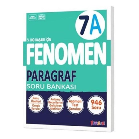 Fenomen Yayınları 7. Sınıf Paragraf A Soru Bankası