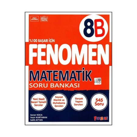 Fenomen Yayınları 8. Sınıf  Matematik B Soru Bankası