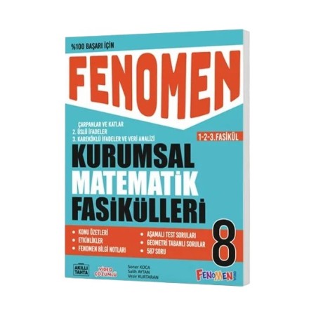 Fenomen Yayınları 8. Sınıf Kurumsal Matematik Fasikülleri (1-2-3)