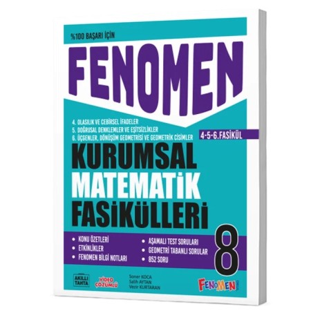 Fenomen Yayınları 8.Sınıf Kurumsal Matematik Fasikülleri (4-5-6)