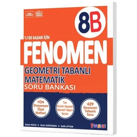 Fenomen Yayınları 8. Sınıf Geometri Tabanlı Matematik B Soru Bankası