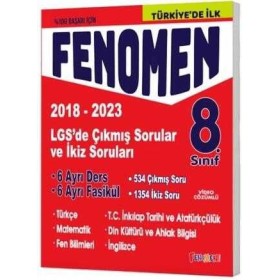 Fenomen Yayınları 8.Sınıf LGS Çıkmış Sorular Ve İkiz Soruları Seti (6 Kitap) (2018-2024)