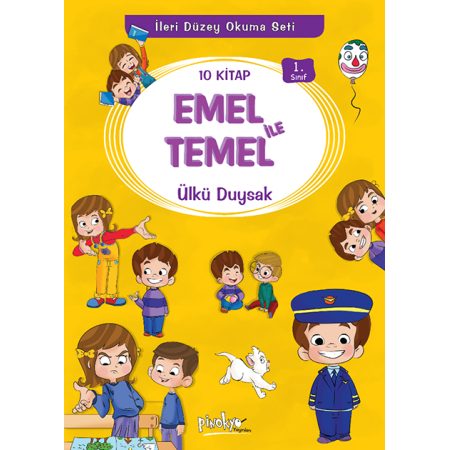 Pinokyo Yayınları Emel İle Temel 1.Sınıf (10 Kitap) (Düz Yazı)