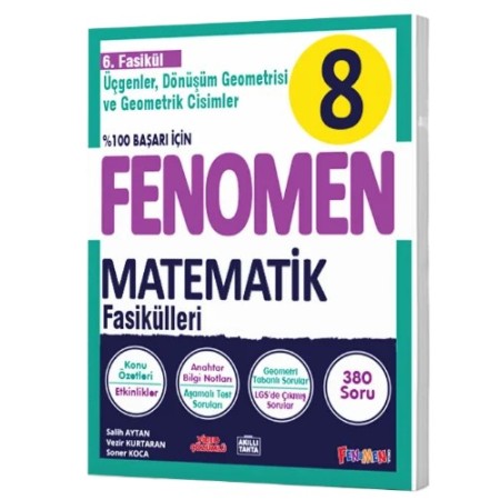 Fenomen Yayınları 8.Sınıf Matematik 6. Fasikül (Üçgenler, Dönüşüm Geometrisi Ve Geometrik Cisimler)