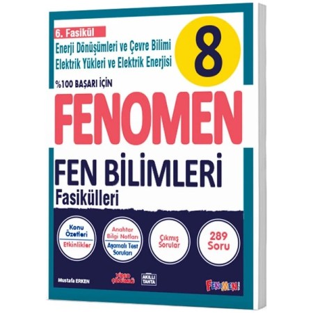 Fenomen Yayınları 8.Sınıf Fen Bilimleri 6.fasikül (Enerji Dönüşümleri ve Çevre Bilimi)