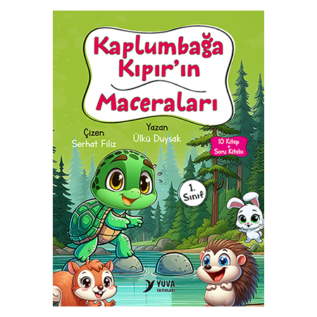 Yuva Yayınları Kaplumbağa Kıpırın Maceraları 1.Sınıf (10 Kitap)