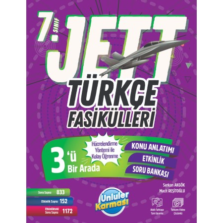 Ünlüler Karması 7. Sınıf Jett Türkçe Fasiküller Soru Bankası