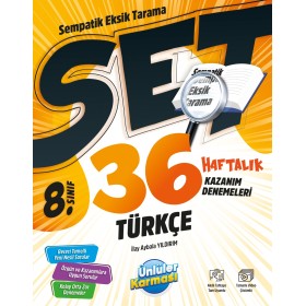 Ünlüler Karması 8. Sınıf Türkçe 36 Haftalık Kazanım Denemeleri