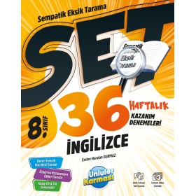 Ünlüler Karması 8. Sınıf İngilizce 36 Haftalık Kazanım Denemeleri