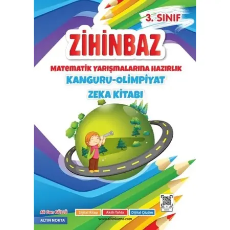Altın Nokta Yayınları 3. Sınıf Zihinbaz Matematik Yarışmalarına Hazırlık Kanguru - Olimpiyat Zeka Kitabı