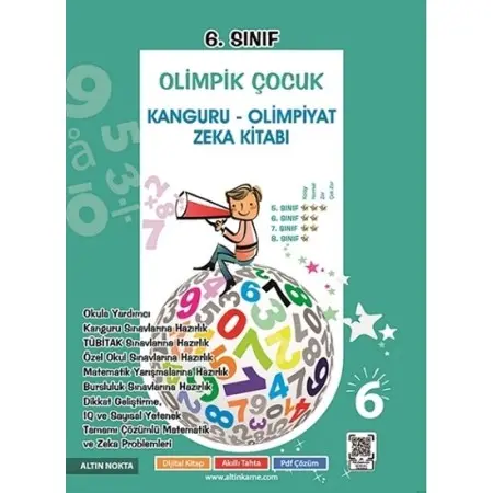Altın Nokta Yayınları 6. Sınıf Olimpik Çocuk Kanguru - Olimpiyat Zeka Kitabı Tamamı Çözümlü