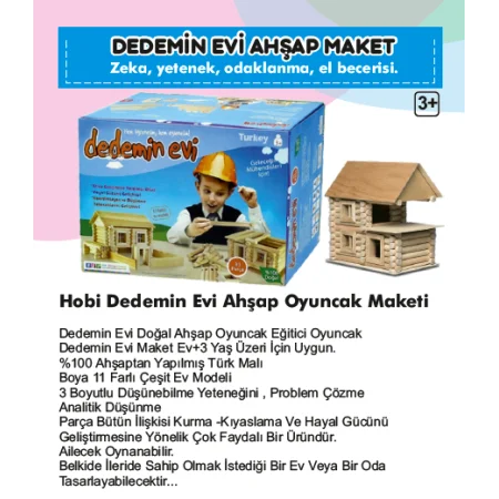 Hobi Eğitim Dünyası Dedemin Evi Ahşap Maket