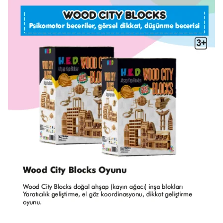 Hobi Eğitim Dünyası Wood City Blocks