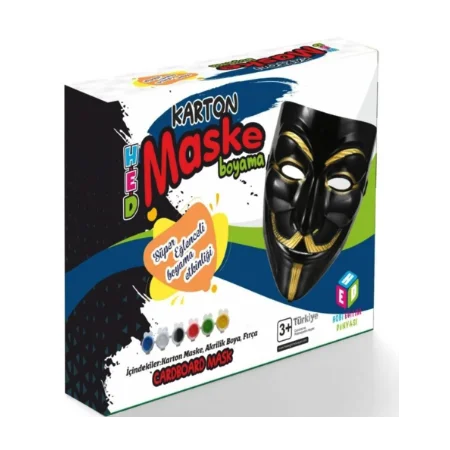 Hobi Eğitim Dünyası Karton Maske Boyama Oyunu