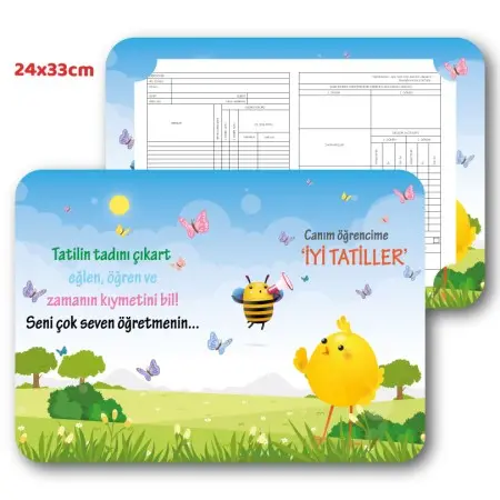 Kitap Bilgini Yayınları Doğa Temalı Karne Kabı Kılıfı (1 Adet)