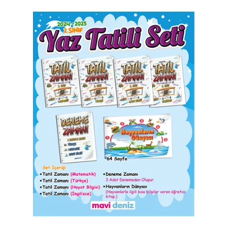 Mavi Deniz Yayınları 2. Sınıf Yaz Tatil Seti (2025)