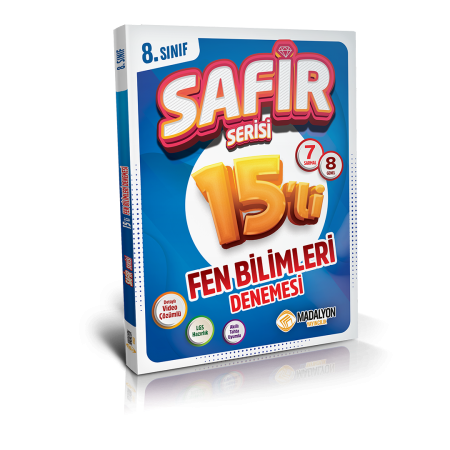 Madalyon Yayınları Safir Serisi 8. Sınıf Fen Bilimleri Deneme 15’li